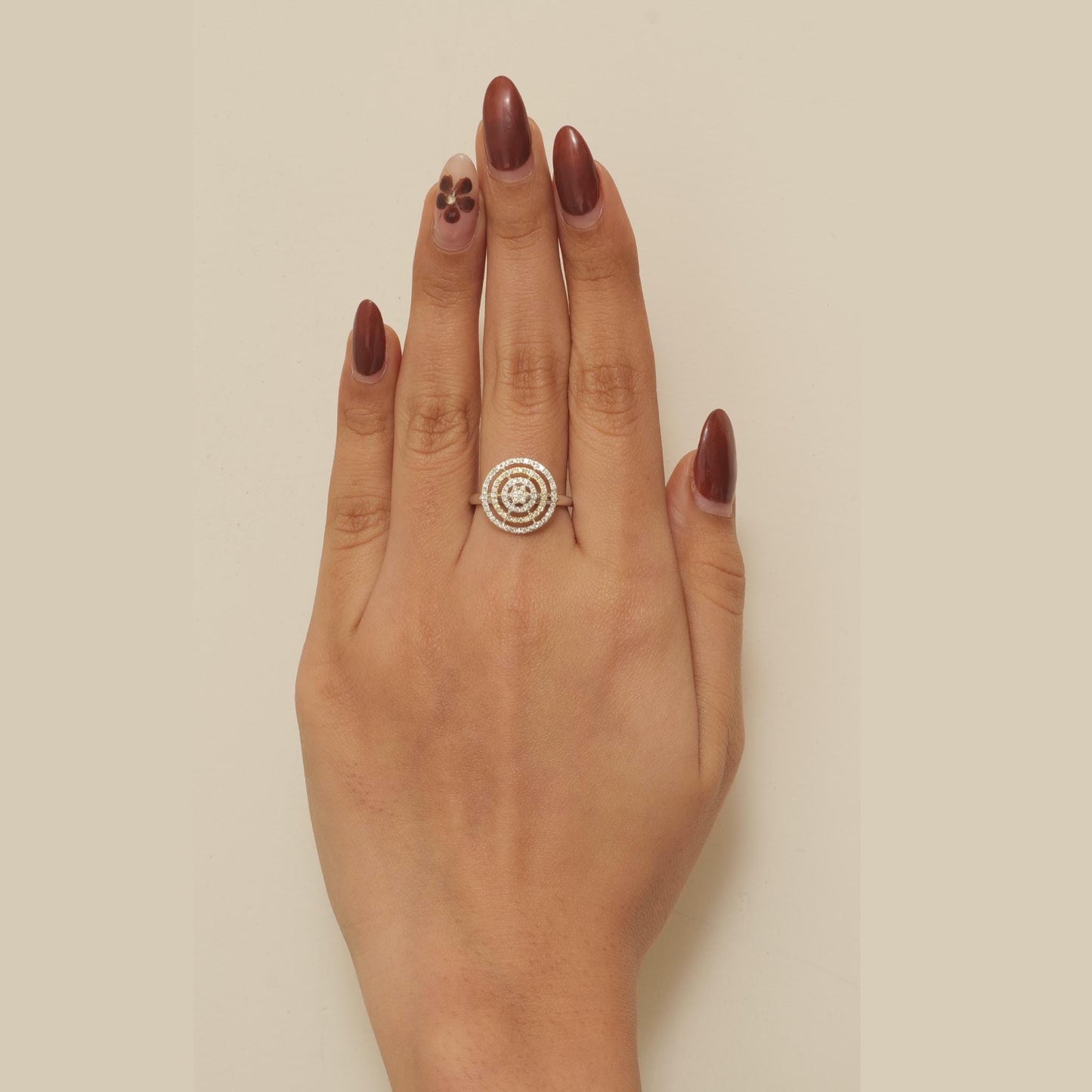 Round Cluster Diamond Ring