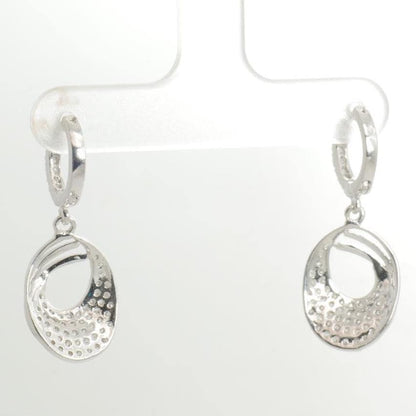 Oval Drop Diamond Dangle Earrings