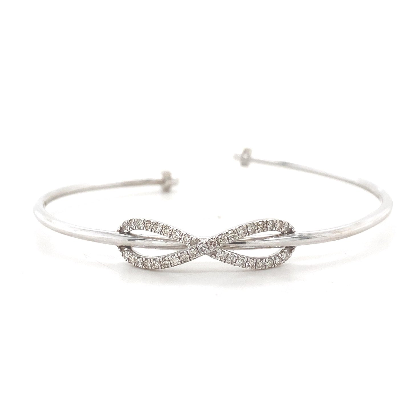 Infinity Diamond Cuff Bracelet