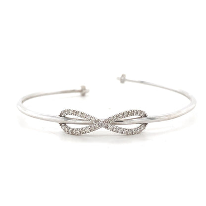 Infinity Diamond Cuff Bracelet