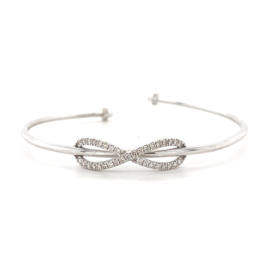 Infinity Diamond Cuff Bracelet