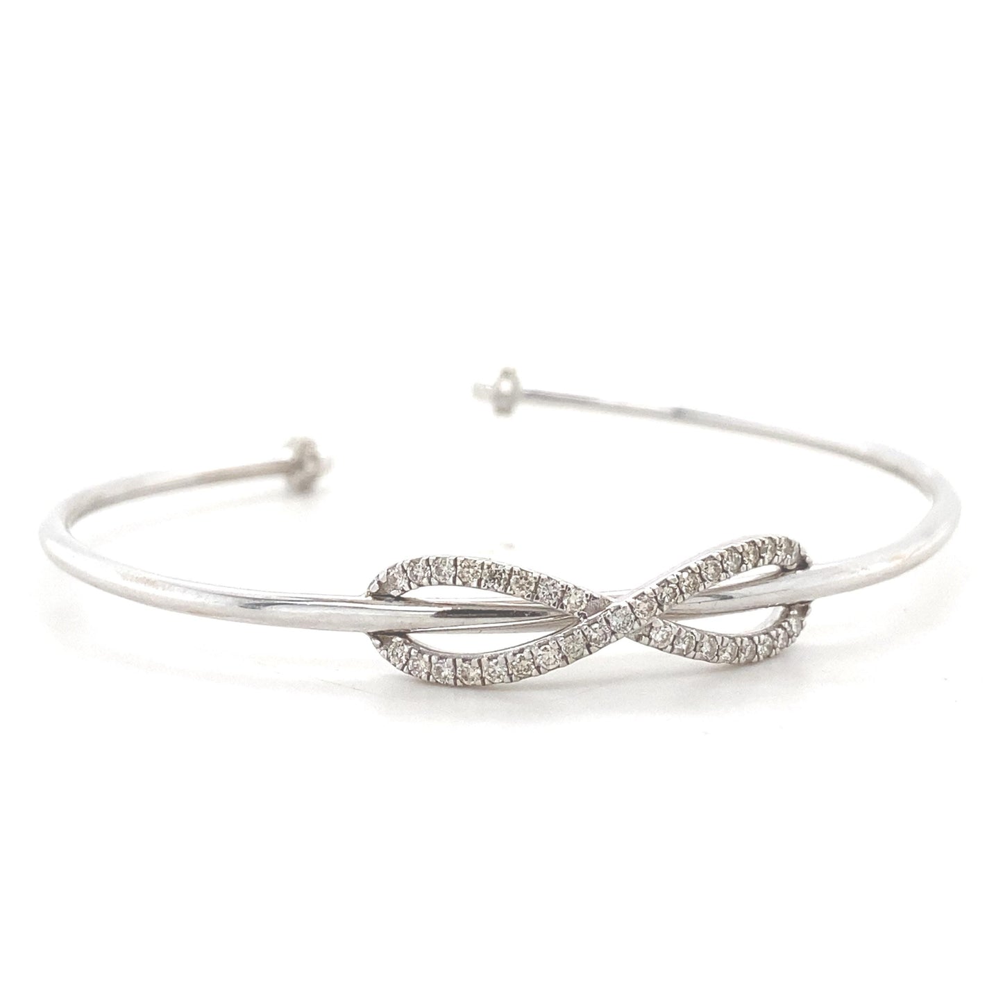 Infinity Diamond Cuff Bracelet