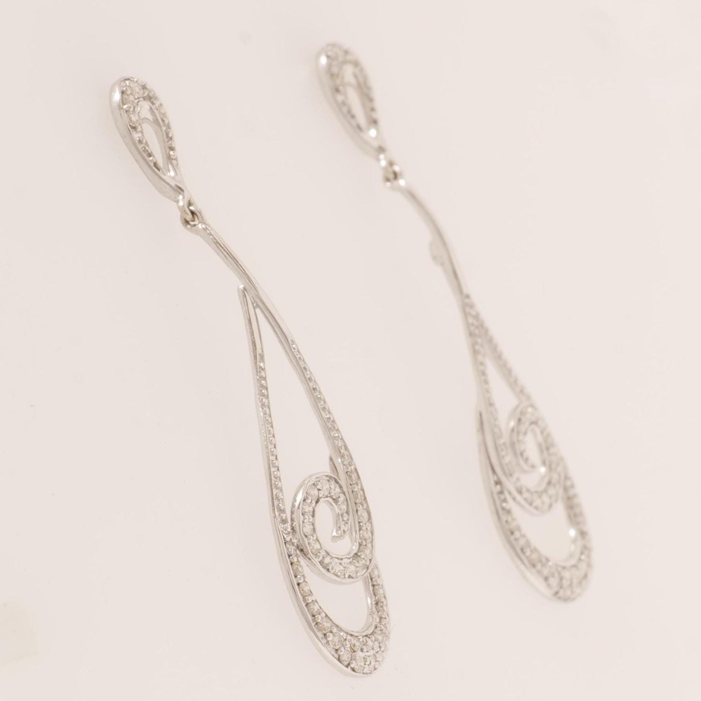 Teardrop Dangle Diamond Earrings