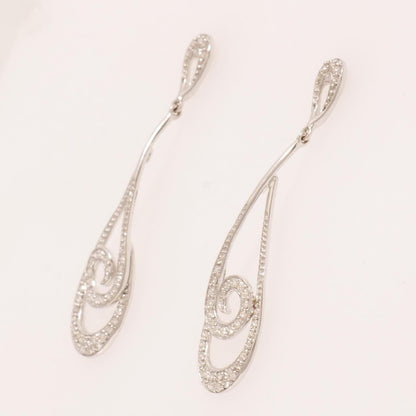 Teardrop Dangle Diamond Earrings