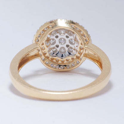 Floral Clustered Natural Diamond Bridal Ring