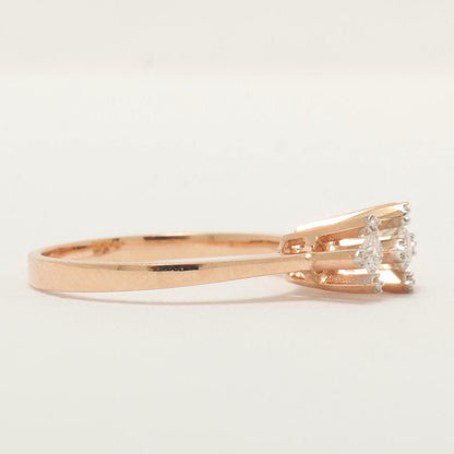 Three Stone Natural Diamond Wedding Ring
