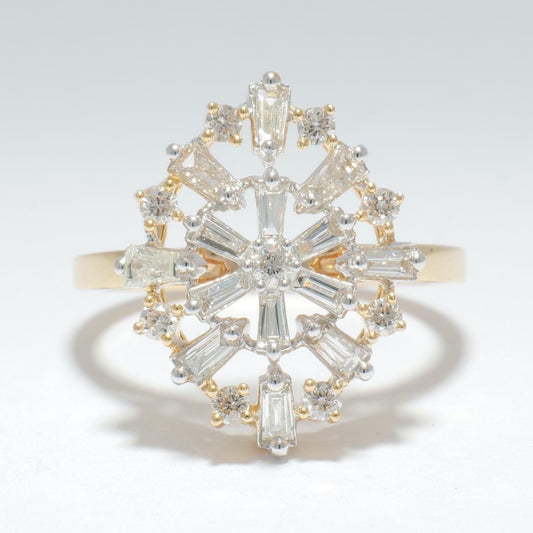Baguette Starburst Natural Diamond Ring