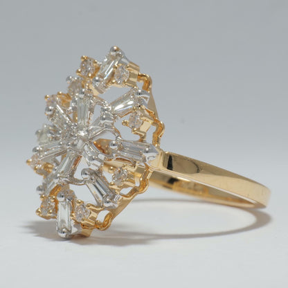 Baguette Starburst Natural Diamond Ring