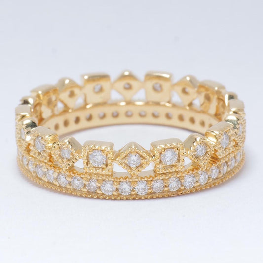 Crown Natural Diamond Eternity Band Ring