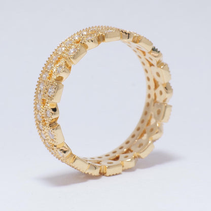Crown Natural Diamond Eternity Band Ring