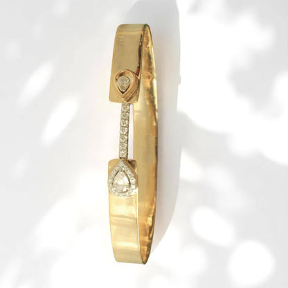 Teardrop Bridge Diamond Bangle