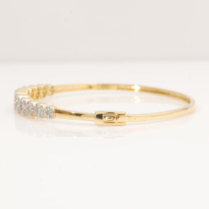 Flower Cluster Natural Diamond Cuff Bracelet