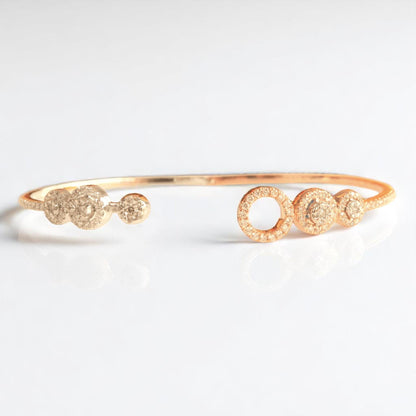 Halo Circle Cluster Pave Natural Diamond Bracelet