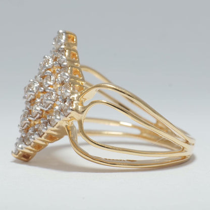 Halo Square Natural Diamond Bridal Ring