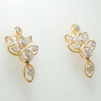 Floral Diamond Drop Earrings