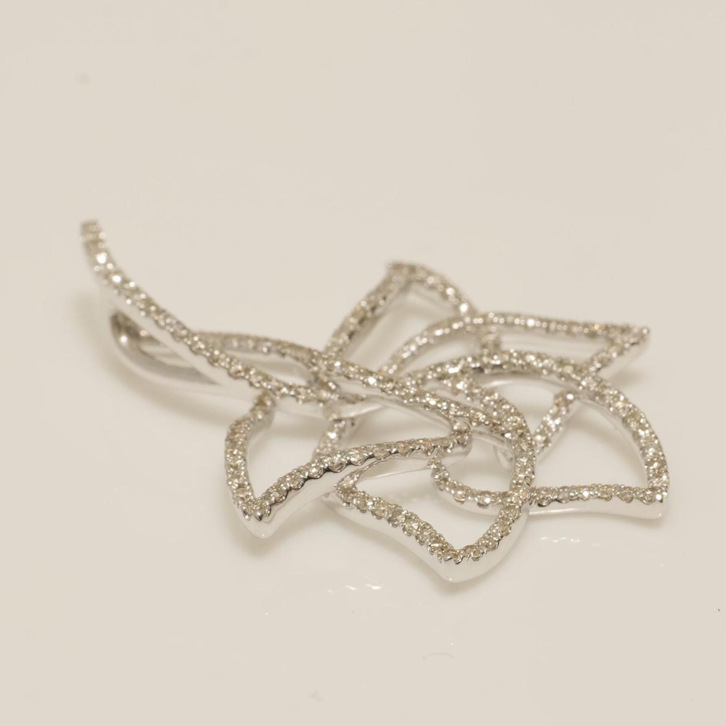 Floral Natural Diamond Openwork Pendant