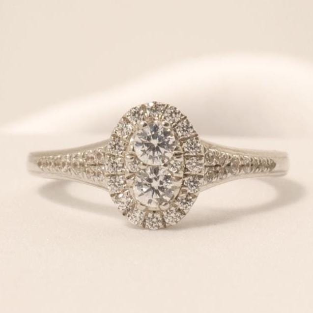Oval Halo Diamond  Ring
