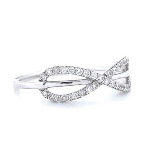 Criss Cross Infinity Diamond Ring