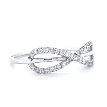 Criss Cross Infinity Diamond Ring