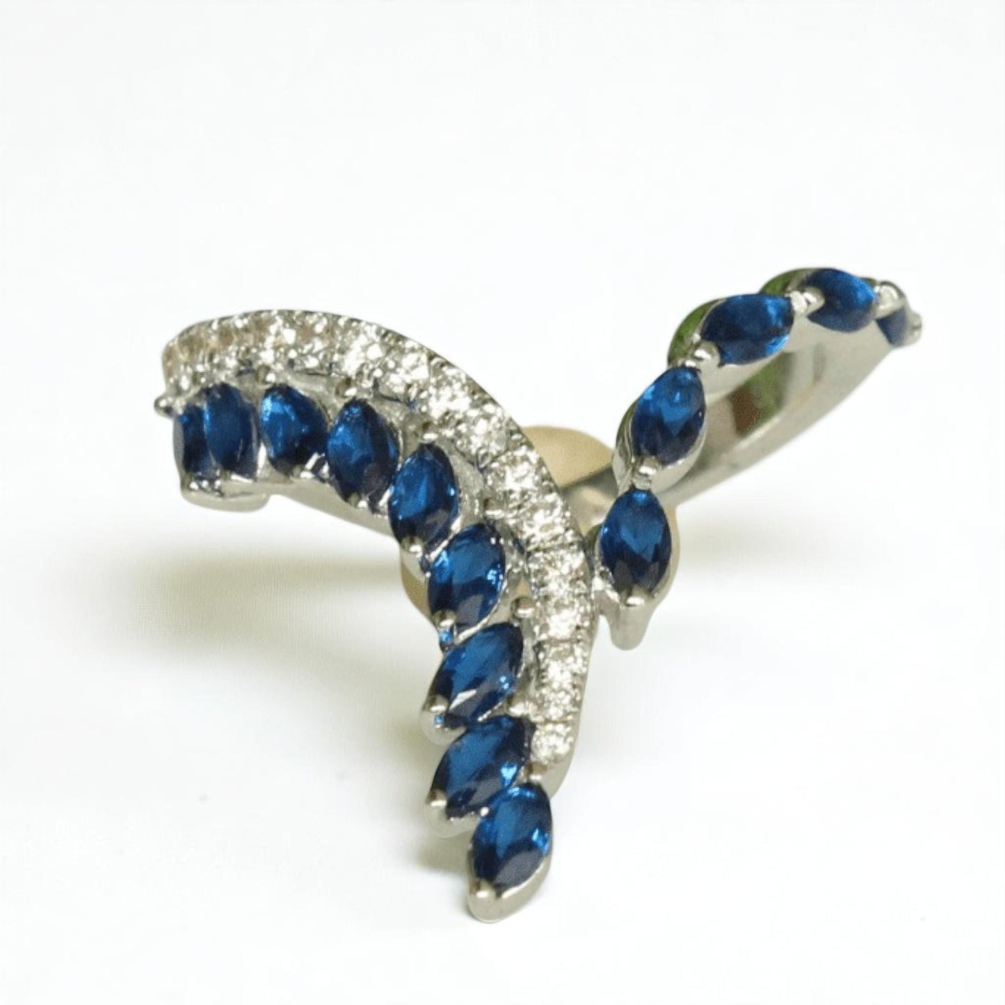 Natural Blue Sapphire & Diamond Ring