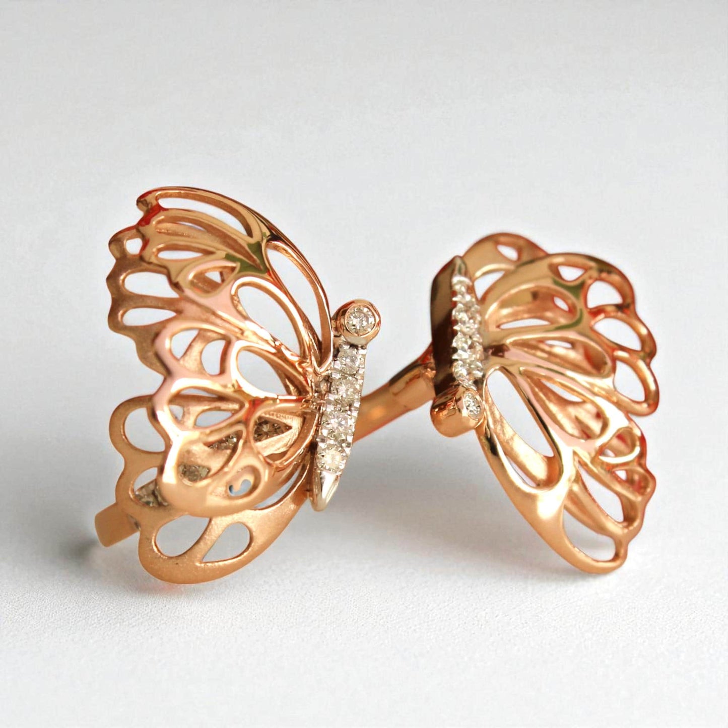 Butterfly Natural Diamond Ring