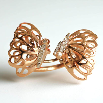 Butterfly Natural Diamond Ring