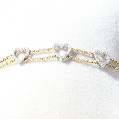 Heart Natural Diamond Stackable Bracelet