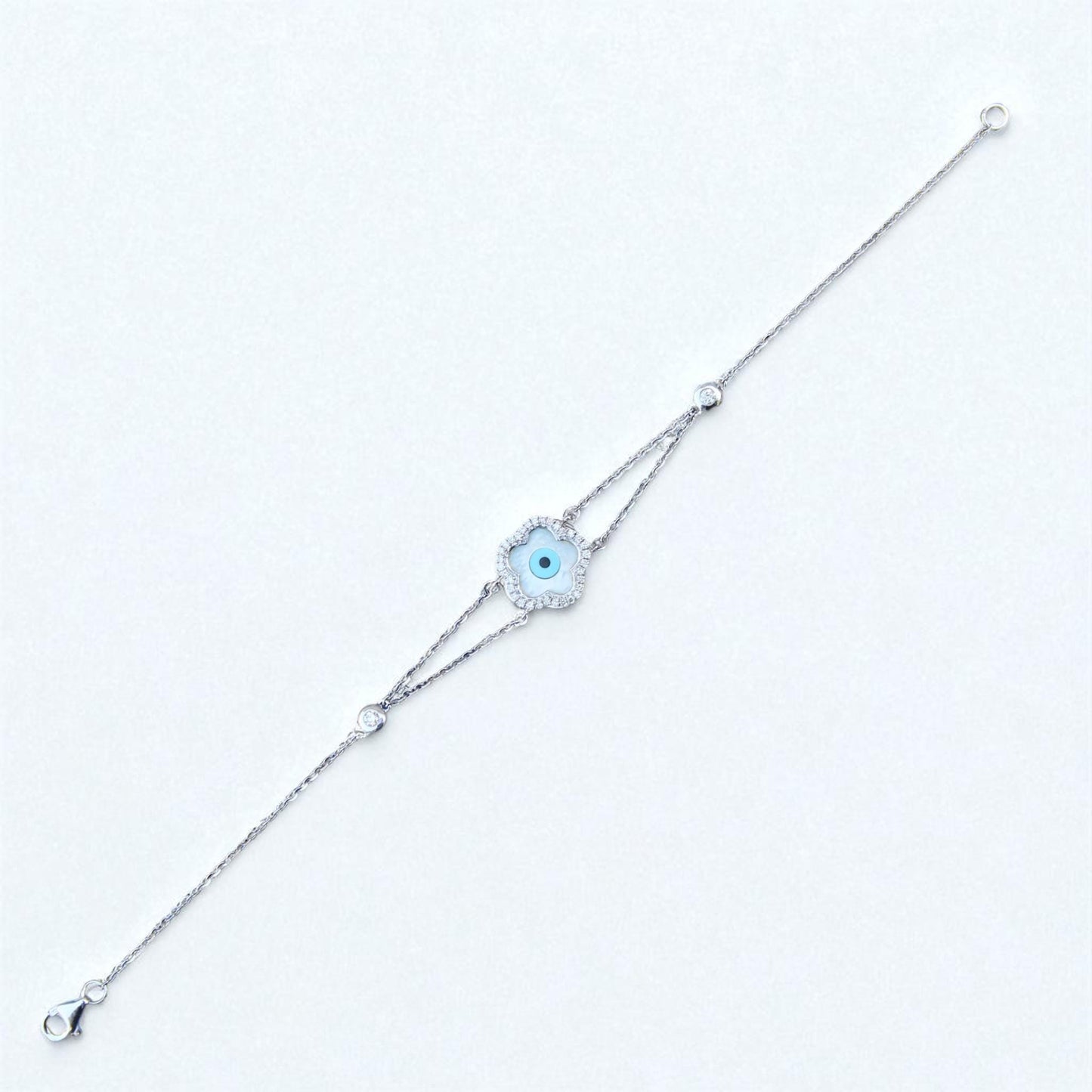 Evil Eye Natural Diamond Bracelet