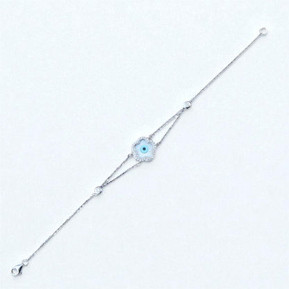 Evil Eye Natural Diamond Bracelet