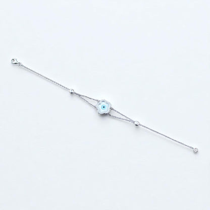 Evil Eye Natural Diamond Bracelet