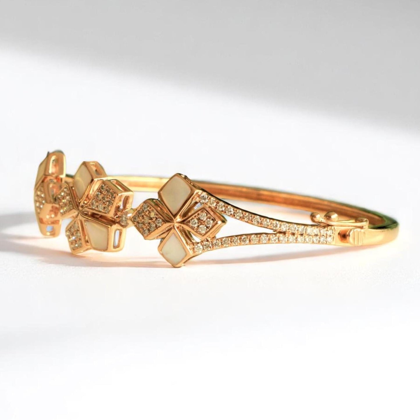 Floral Cluster Natural Diamond Bracelet