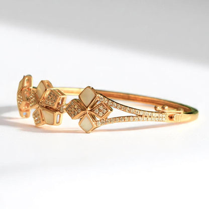 Floral Cluster Natural Diamond Bracelet