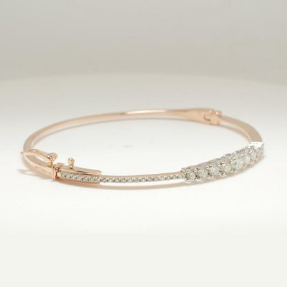 Solitaire Natural Diamond Cuff Bracelet