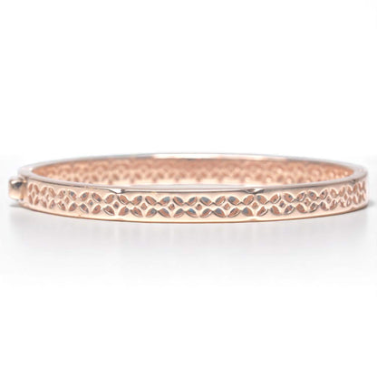 Green Enamel Natural Diamond Bangle Bracelet