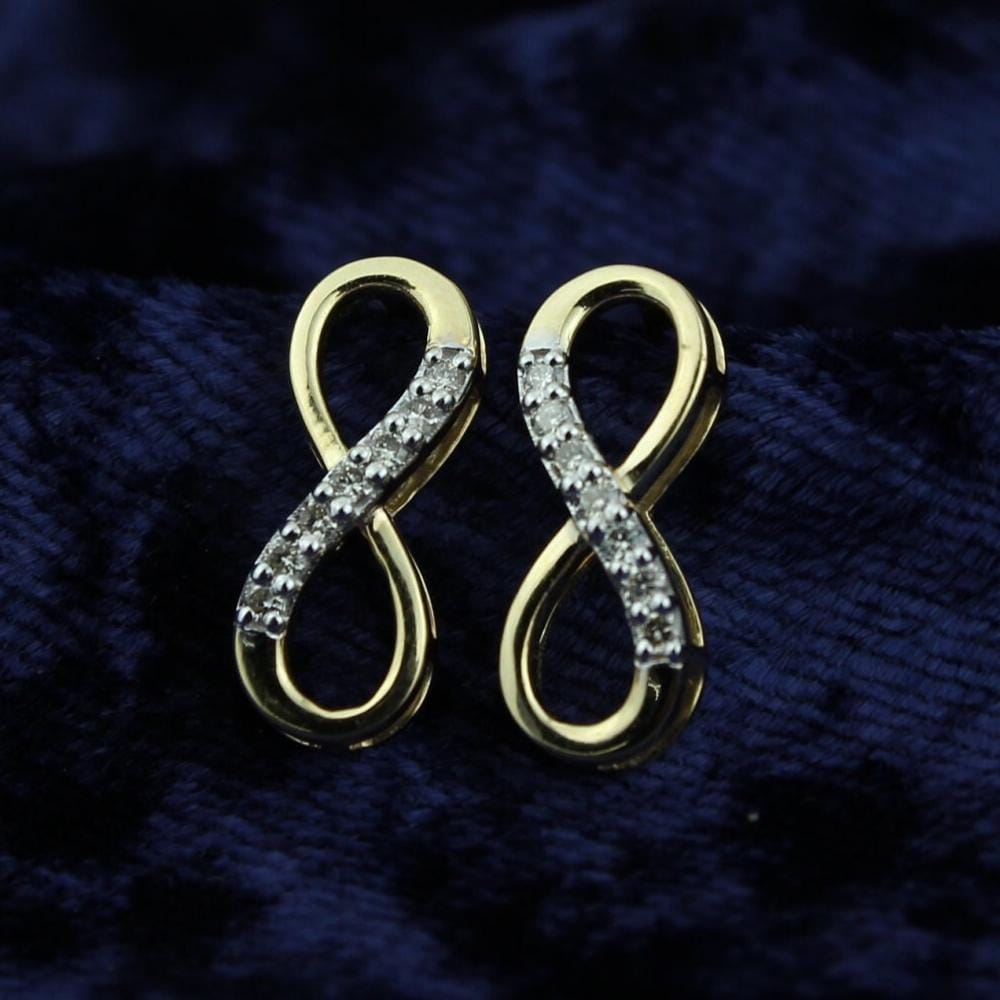 Infinity Stud Diamond Earrings