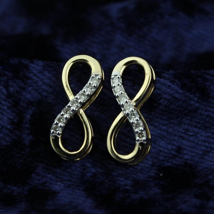 Infinity Stud Diamond Earrings