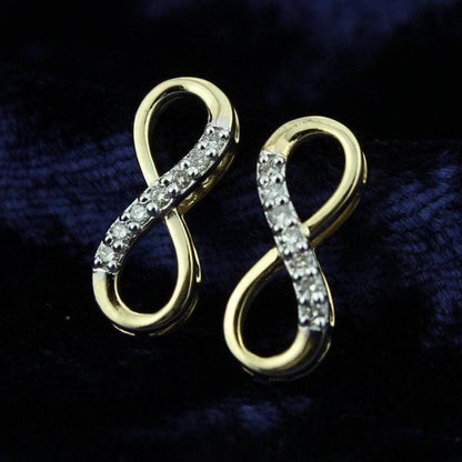 Infinity Stud Diamond Earrings