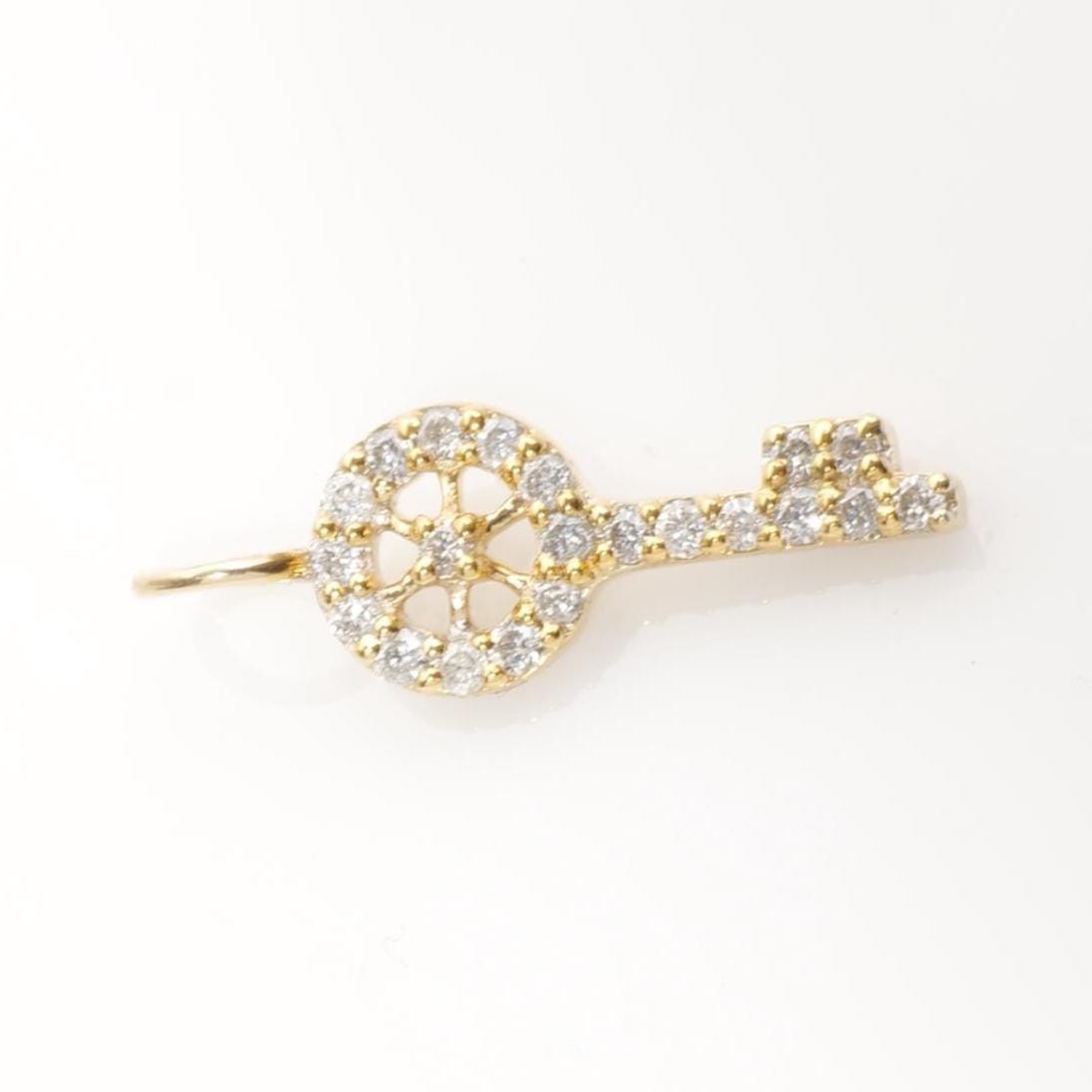 Key Natural Diamond Charm Pendant