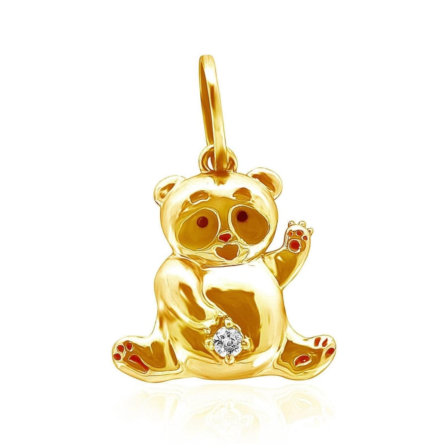 Panda Charm Natural Diamond Pendant