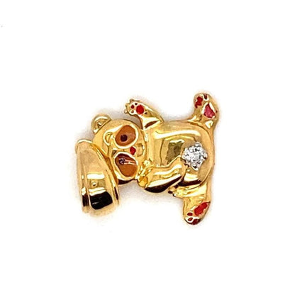 Panda Charm Natural Diamond Pendant