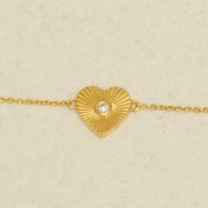 Heart Medallion Diamond Bracelet