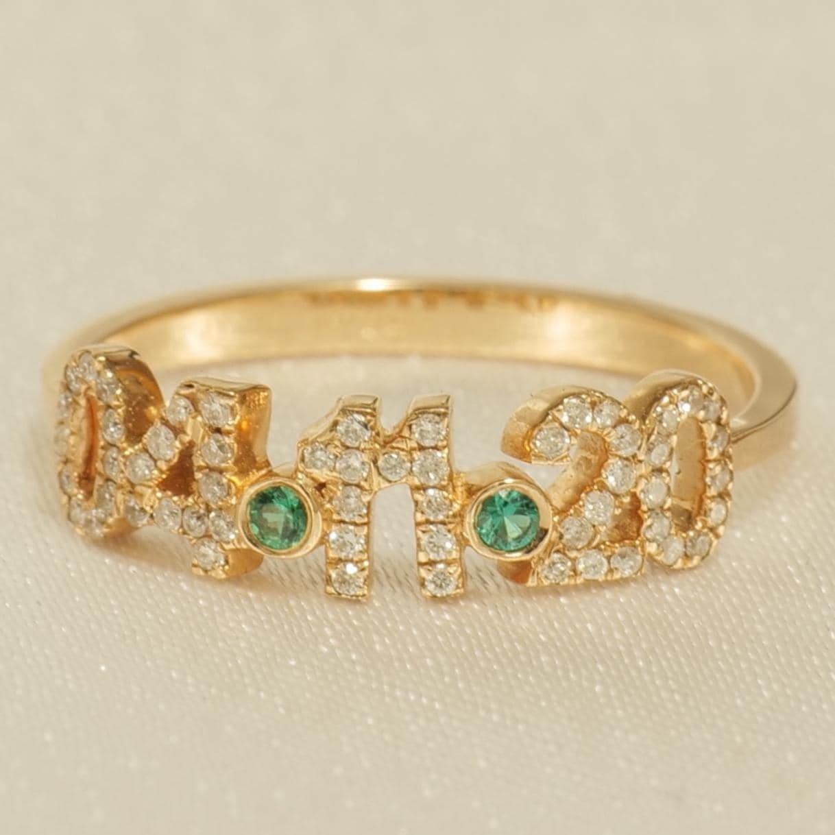 Persaonalized Date Diamond Ring