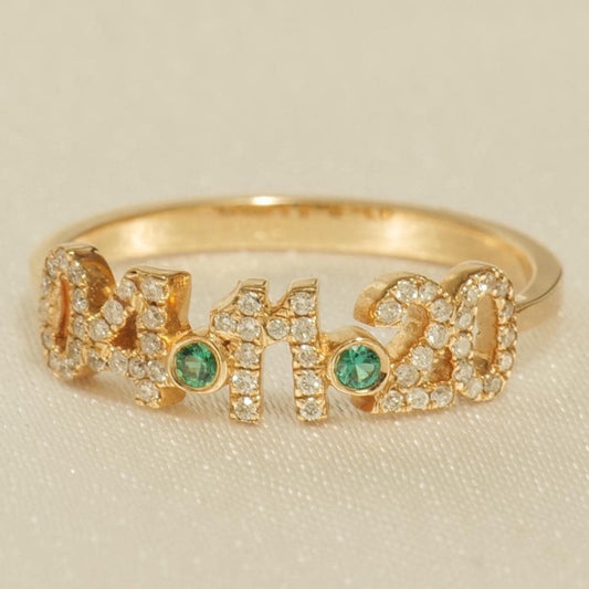 Persaonalized Date Diamond Ring