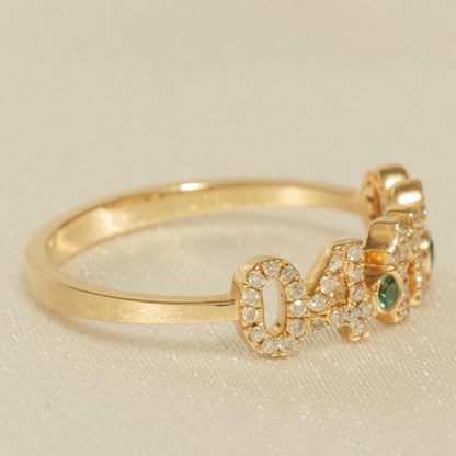 Persaonalized Date Diamond Ring