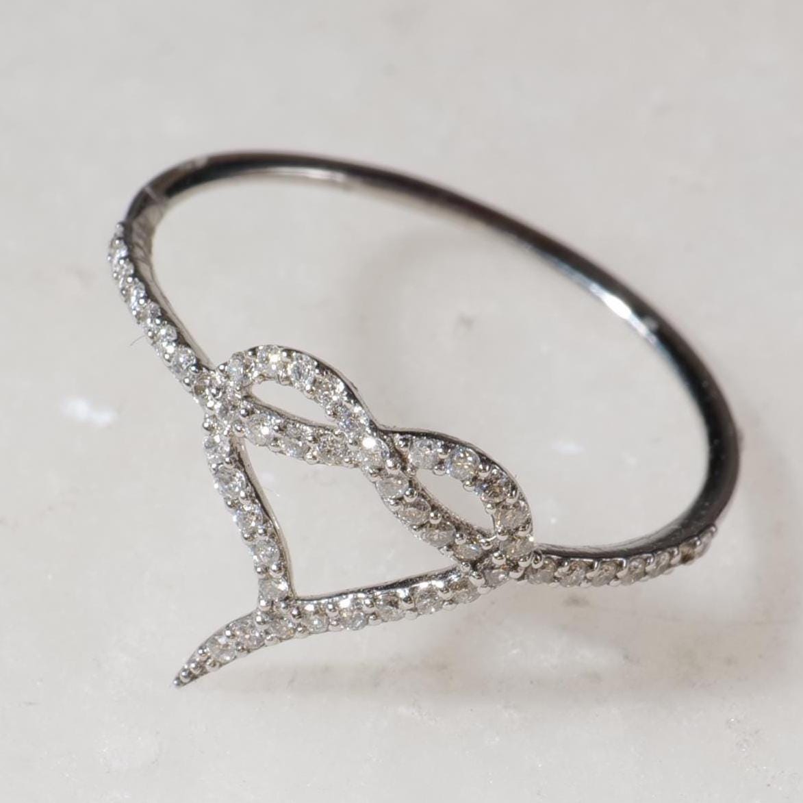 Heart Natural Diamond Proposal Ring