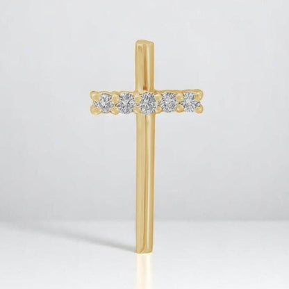 Natural Diamond Cross Faith Pendant
