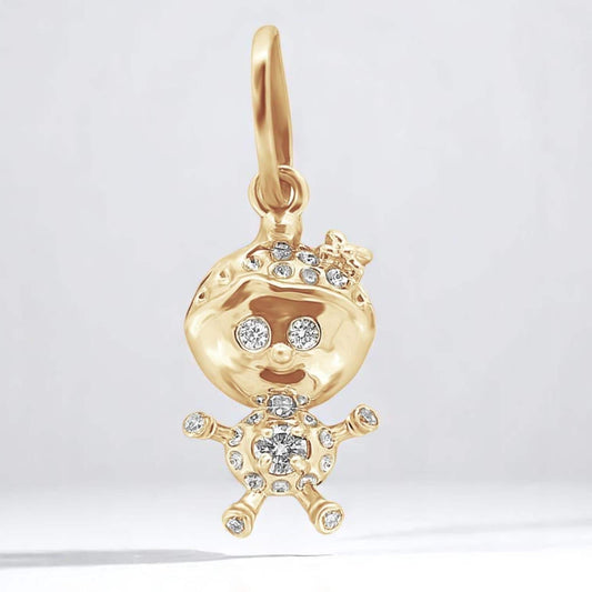 Teddy Diamond Charm Pendant