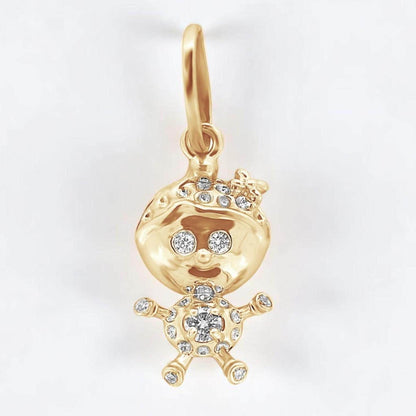 Teddy Diamond Charm Pendant