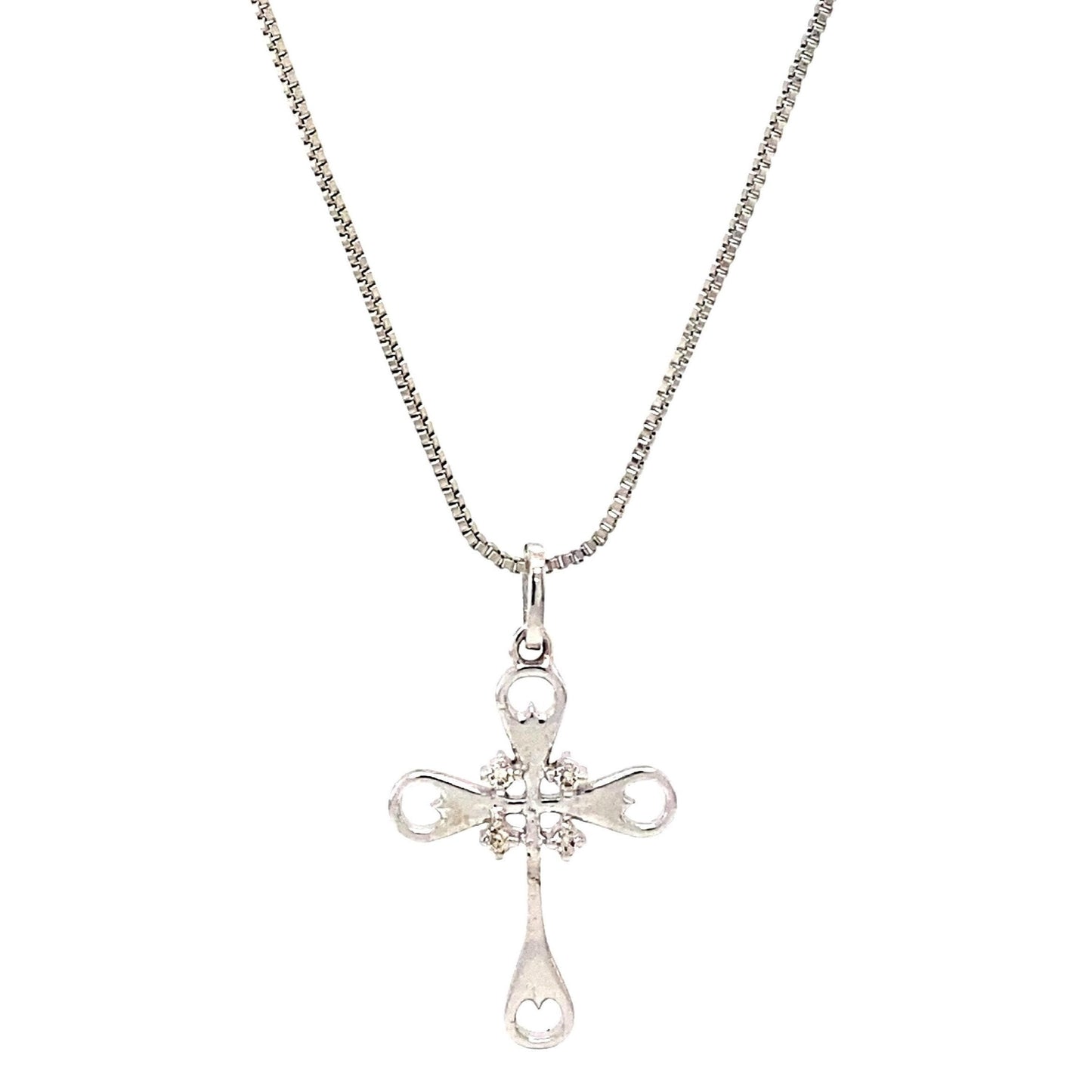 Diamond Cluster Cross Pendant