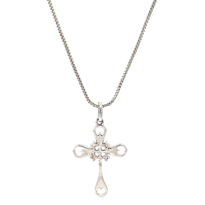 Diamond Cluster Cross Pendant